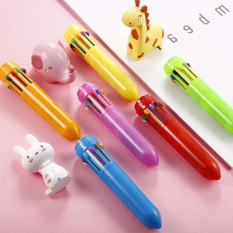 Kaptin 24 Pack Multicolor Ballpoint Pen Mini Shuttle Pens mini pens, Retractable Ballpoint Pens Multicolor Pens kids pens Office School Supplies for Students Children - Image 5